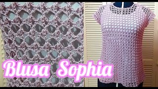 en 1 sola pieza Blusa Sophia  puntada de 2 vueltas en todas las tallas