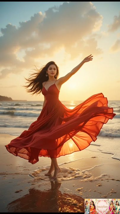 “Dancing with Waves – Beauty Meets Rhythm 💃🌊”#dance #love #song