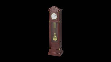 Grandfather Clock 3D Model Set