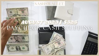 AUGUST CASH ENVELOPE STUFFING | $525 | nashswallet