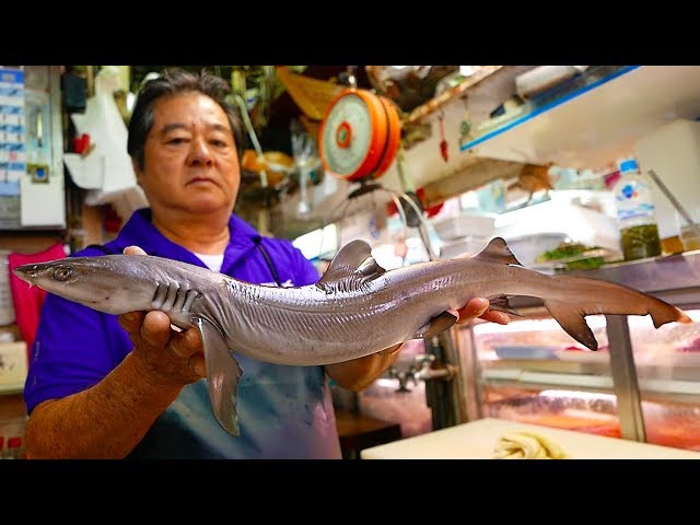 Japanese Street Food - GUMMY SHARK Sashimi Seafood Japan | Travel Thirsty