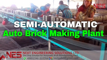 Semi-Automatic Clay Brick Making Machine। Low Cost Auto Brick Plant in Bangladesh