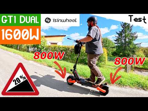 "Review" Dual motors to get a big guy to the top 🛴 "iSinwheel GT1 Dual"