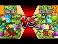 All Plants PvZ 1 vs PvZ 2 - Who Will Win? - Team Plant Vs Team Plant