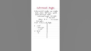 Coterminal Angles in Trigonometry
