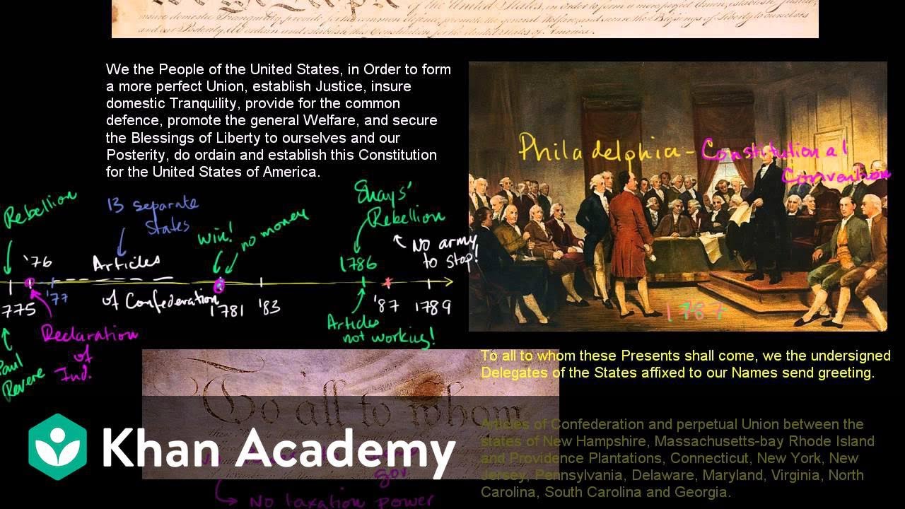 Birth of the US Constitution US History Khan Academy YouTube