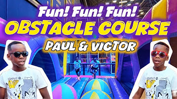 Paul vs Victor: Bouncy Castle Mayhem! | Inflatable Obstacle Course Challenge
