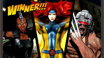 Wolverine, Storm, Phoenix Arcade Mode [UMvC3]