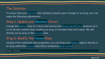 Solving SwiftUI View Update Issues After Array Value Changes