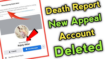 Facebook Death Report New Trick | How To Memorialized Facebook Account | Facebook Remembering Report