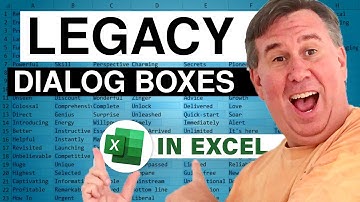 Excel - Bring Back the Legacy Dialog Boxes - Episode 1211.105