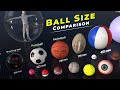 Ball size comparison  ball comparison  balls size comparison  world data  ball