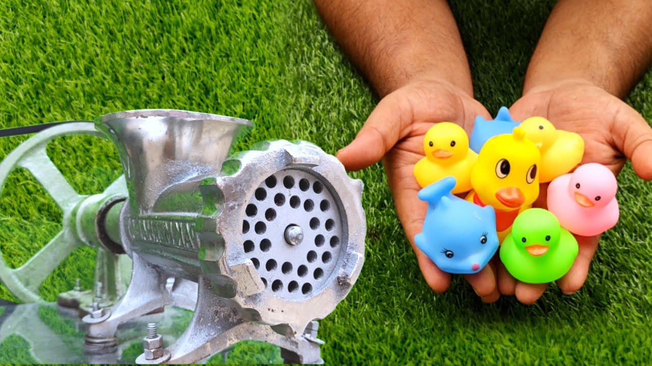 EXPERIMENT Soft Sweet Toys Vs Meat Grinder || Grinding Toys Amazing Results