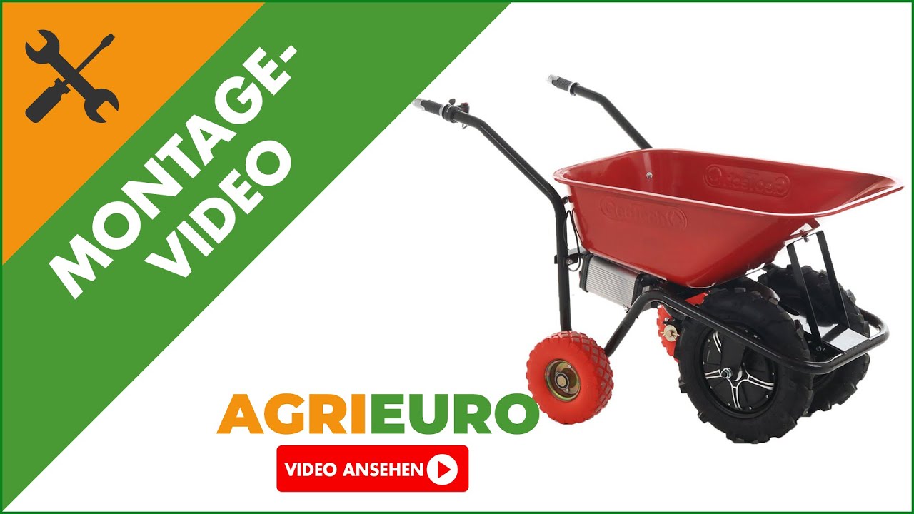 Montagevideo Akku-Schubkarre Geotech CAR 300T-80 - Akku 40V 6 Ah