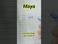 How to write Maya in Korean 😍 | Write your name in Korean | Korean Language 🤩 #korean #shorts