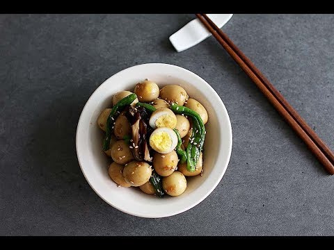 메추리알장조림 만들기, 꽈리고추 넣고  황금레시피! 간단한 밑반찬 만들기 [Soy Sauce Braised Quail Eggs]