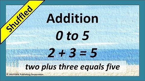 Addition Flash Cards 0-5 Numbers with Words Shuffled No Audio