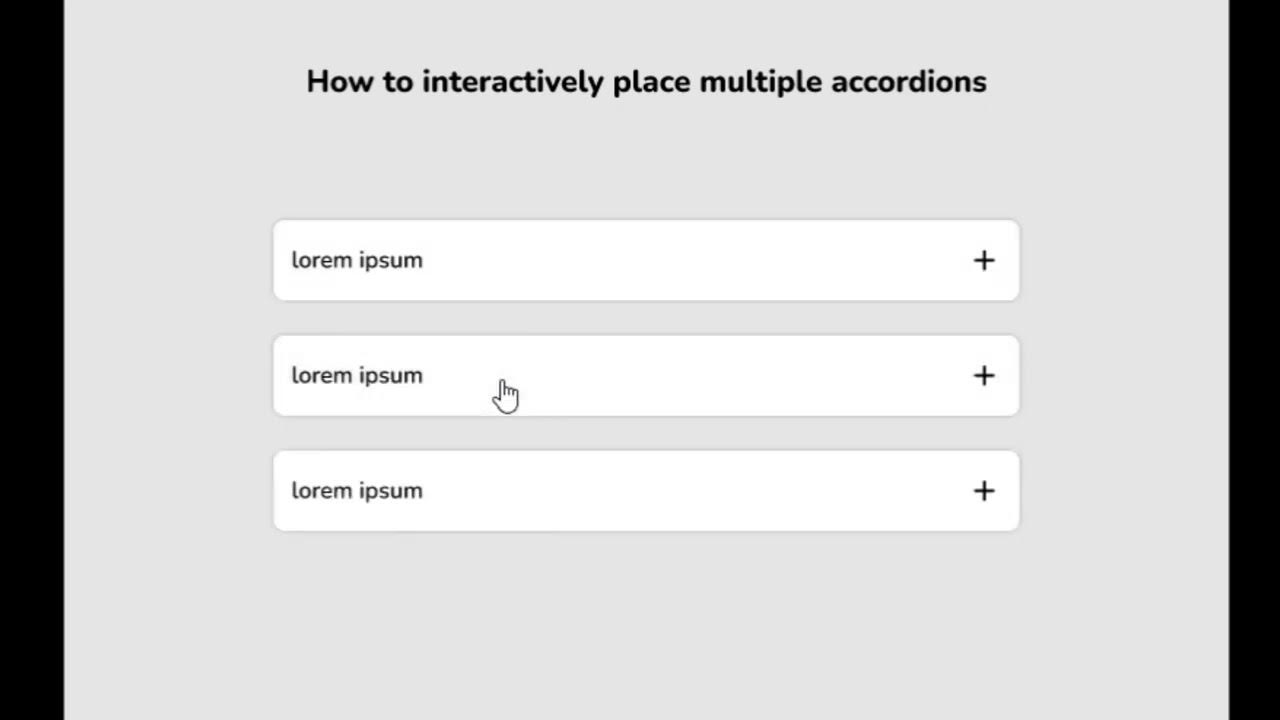 HOW TO INTERACTIVELY PLACE MULTIPLE ACCORDIONS FIGMA COMPONENT AUTO