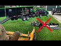 Using Dump Trailer For Lawn Mowing Setup Green Touch Racks