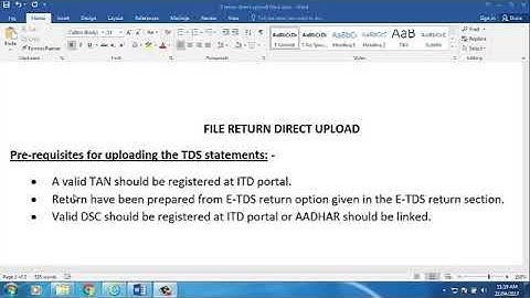 How to Direct upload E TDS Return on ITD Portal from CompuTds