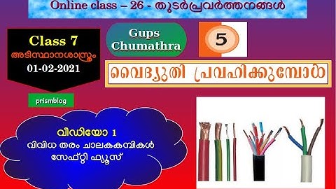 Class 7 basic science unit 5 Vidyuthi pravahikkumbol part 2 Video 1