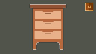 How to Illustrate Flat Cabinet Design in Adobe Illustrator Tutorial