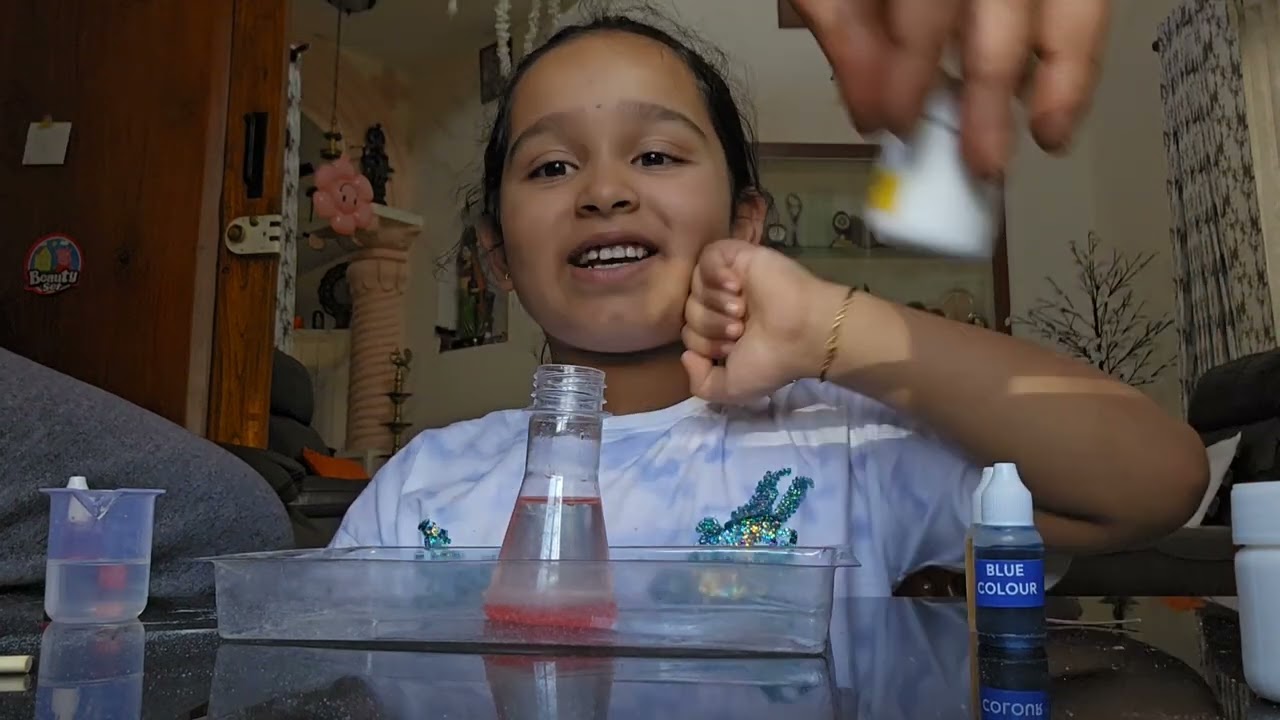 Lava Lamp Science Experiment With Avalokana | 6 year old does science experiment with dad
