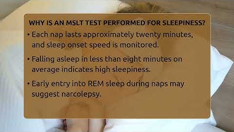 Why Is An MSLT Test Performed For Sleepiness? - Sleep Apnea Support Network