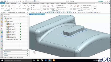NX12 Tutorial - CAM Advance - Tạo đường cong điều khiển bằng Offset curves