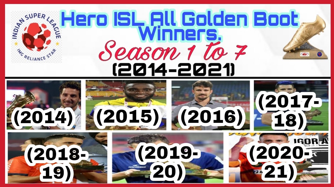 Hero ISL all seasons Golden Boot winners from season 1 to 7 || Indian Super League || Golden Boot ||