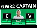 FPL GW32 BEST CAPTAIN PICKS | Fantasy Premier League 2020/21 Double Gameweek 32 Captaincy Choice