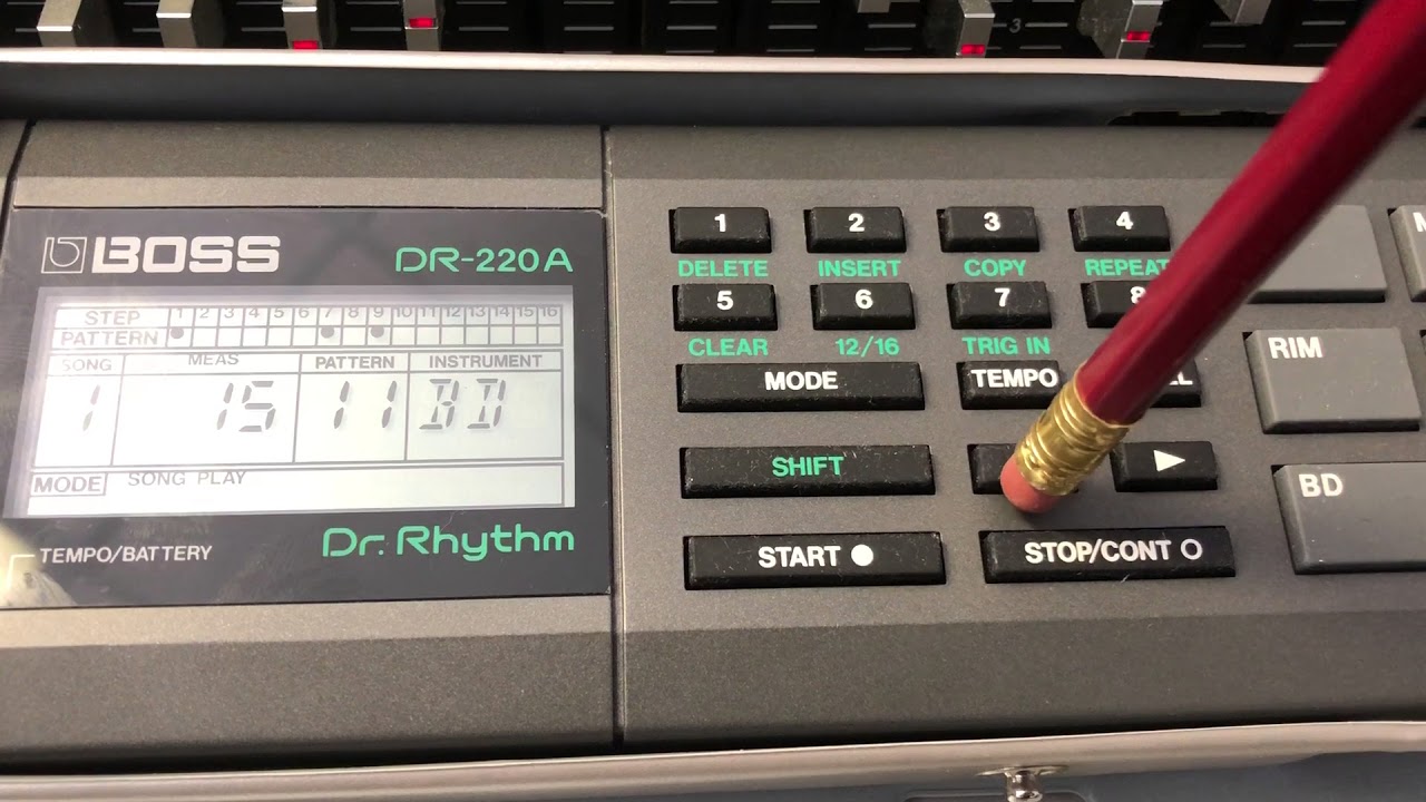 Boss DR220A Dr. Rhythm Drum Machine for sale on ebay YouTube