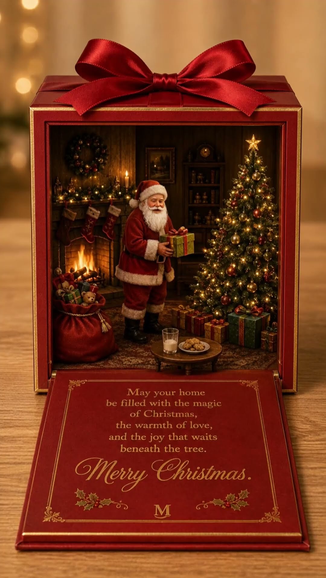 Open the Gift Box… Santa's Inside! 🎁🎅 | Animated Christmas Card