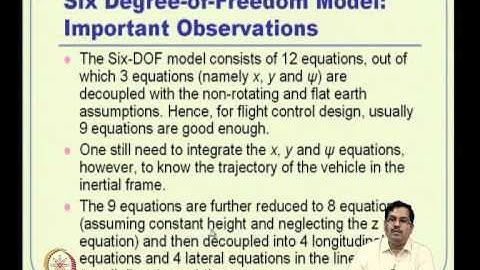 Mod-03 Lec-08 Overview of Flight Dynamics -- II