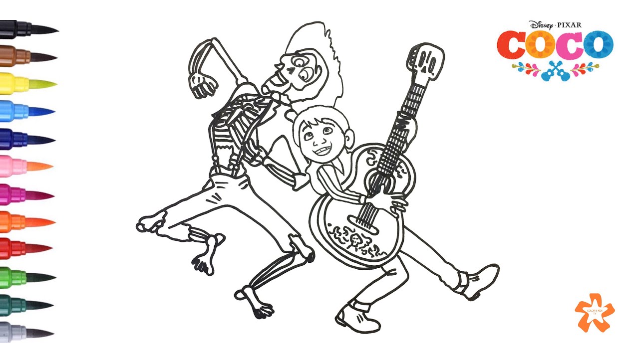 Coco Guitar Coloring Page Printable Coco Coloring Pages Sheet Free Coco Guitar Coloring Page Printable Coco Coloring Pages Sheet Free