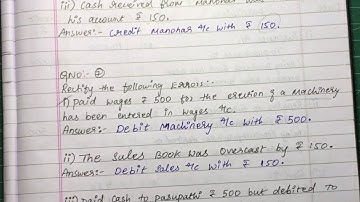 Madras University Rectification of errors Qno 6 & 7 solution