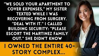 My Sister Said We Sold Your Apartment While I Was in Surgery - She Forgot I Own the Building