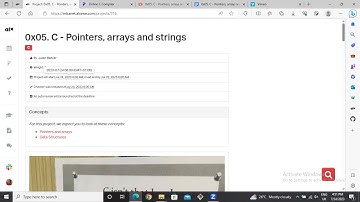 0x05. C - Pointers, arrays and strings Quiz 0x05. C - Pointers, arrays and strings