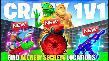 CRAZY 1V1 FFA ALL GUNS & RIDES MAP FORTNITE CREATIVE - FIND ALL NEW SECRETS LOCATIONS (PART 40)