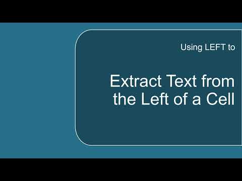 How to Extract Text from the Left of a Cell/String