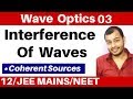 Wave Optics 03 II Interfernce Of Waves I Coherent Sources I Principle Of  Superposition JEE/NEET