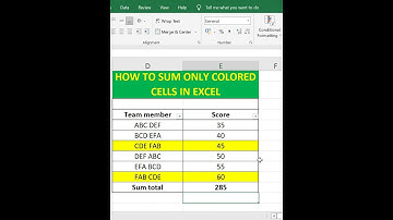 SUM Cells by Color in Excel