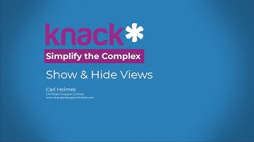 Show & Hide Views - Knack Database