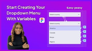 How To Create Dropdown Menu in Figma with Variables | Figma Tutorial