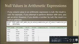 Null values in SQL / DBMS in Hindi / Urdu | Oracle Database Null values in Query 10g and theory