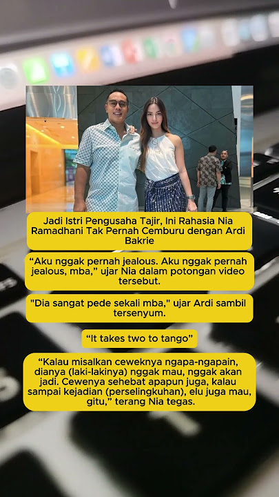 Jadi Istri Pengusaha Tajir, Ini Rahasia Nia Ramadhani Tak Pernah Cemburu dengan Ardi Bakrie #fyp