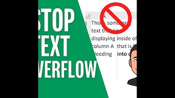 How To Stop Text Overflow In Excel