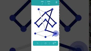 1LINE one-stroke puzzle game. Level 2. Stage 34. 2-34.