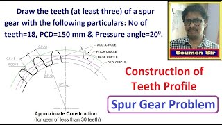 Spur Gear Tooth Profile Drawing Problem  Spur gear design