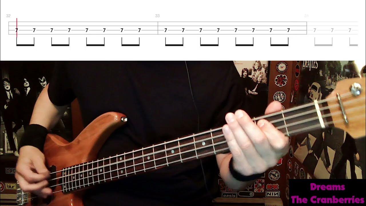 Dreams by The Cranberries Bass Cover with Tabs PlayAlong YouTube
